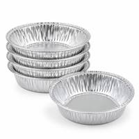 Mini moule rond en aluminium de 33 ml (67x21mm) de qualité alimentaire pour tartelettes, gâteaux, quiches et snacks – jetable