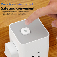Bloc d'alimentation USB C 3680W, tour de protection contre les surtensions avec 8 prises CA et ports USB, cordon d'extension de 3 m