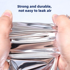 ถุงอลูมิเนียมพิม<span class=keywords><strong>พ</strong></span>์โลโก้แบบกำหนดเอง สีเงินเงา ถุงพลาสติกฟอยล์แบบซ้อนได้ สำหรับจัดระเบียบห้องครัวและตู้เก็บของ - Product Image 2