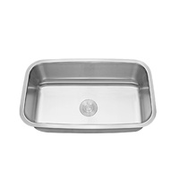 Elite sus304 Surface brossée Style américain Standard 3018 Évier de cuisine à une cuve sous plan