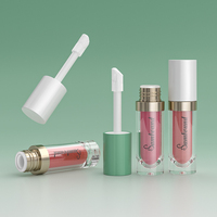 Produit d'emballage Tubes de brillant à lèvres roses mignons Récipient de 10ml avec logo personnalisé Tubes de brillant à lèvres roses Conteneur de blush liquide de marque privée