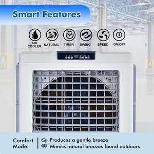 Outdoor Industrial 220v <b>Portable</b> Evaporative air Cooler <b>Unit</b> <b>Ac</b> <b>Portable</b> Water air Conditioner Evaporative Cooling Fan System - Product Image 4