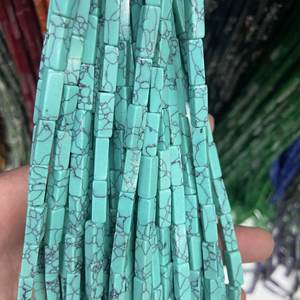 4*13mm piedra Natural cristal ágata Rectangular DIY cuadrado rectángulo tubo espaciador cuentas para la fabricación de joyas - Product Image 4