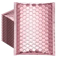 कस्टम लोगो गुलाब गोल्ड धातुई मेलर शिपिंग लिफाफा गद्देदार डाक Satchels बुलबुला पाली पैकेजिंग मेलिंग बैग