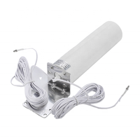 Antenne optique cylindrique extérieure 3G 4G LTE avec amplificateur et régulateur de barillet 698-960/1710-2700MHz 16-18dBi VSWR 2.5 10W