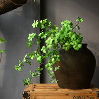 Vente en gros, plantes vertes artificielles, cloche, plante verte, cheval, feuilles en bois pour la décoration de la maison et du mariage, Y-H138