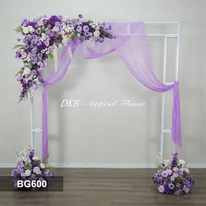 Decoración de fondo con flores artificiales personalizadas, conjunto floral de seda para bodas, hoteles, salas de estar, telón de fondo con flores artificiales - Product Image 2