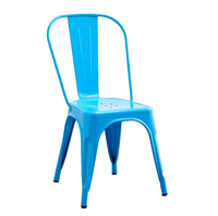 Chaise empilable en métal coloré de conception moderne, vente en gros de meubles ShengFang