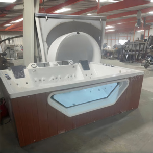 Vente en gros de spas modernes pour 5 personnes, de style villa, pour l'extérieur, avec un design rectangulaire en acrylique écologique - Product Image 6