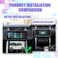 Radio para Auto Android 12 de 12.3 Pulgadas para Land Rover Range Rover Vogue L405 2013-2020, Navegación GPS, Reproductor Multimedia, Panel de Aire Acondicionado NEGRO