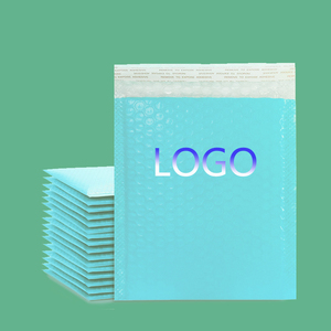 Bolsa de Burbujas de Película Coextruida Biodegradable Ecológica Azul Bebé 15x20+4CM Gruesa para Cosméticos, Joyería, CD, con Logotipo Personalizado - Product Image 1