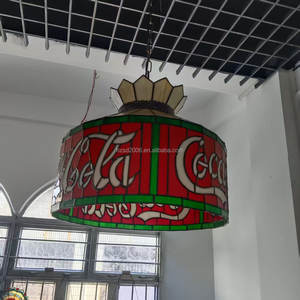 Подвесной светильник в европейском стиле с абажуром из витражного стекла ручной работы (16 дюймов), энергосберегающая лампа для столовой/бара, гарантия 2 года - Product Image 4