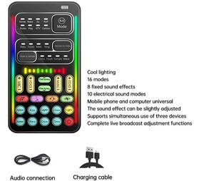 2025 bon produit I9 changeur de voix jeu diffusion en direct ordinateur portable <span class=keywords><strong>carte</strong></span> <span class=keywords><strong>son</strong></span> Audio cartes <span class=keywords><strong>son</strong></span> mélangeurs - Product Image 4