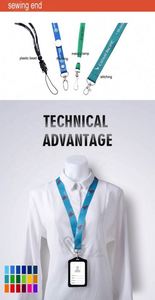 Cordón de poliéster personalizado con gancho, accesorio promocional, soporte para tarjeta de identificación de fábrica, cordón para el cuello con logo impreso. - Product Image 6