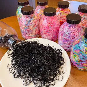 1000 teile/schachtel Candy Color Gummi Baby Haar gummis Elastisch Bunt Niedlich Haar Zubehör Baby Haarring Elastisches Band Für Mädchen