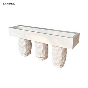 Lander Stone Terrazzo Marbre Évier Lavabo <span class=keywords><strong>Salle</strong></span> <span class=keywords><strong>de</strong></span> <span class=keywords><strong>bain</strong></span> dans l'hôtel Toilette Évier en pierre artificielle - Product Image 1