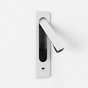 Lámpara de Pared Moderna Minimalista AB, de Aluminio, con Cabezal Giratorio, Luz LED de Lectura, Aplique de Pared <span class=keywords><strong>Empotrado</strong></span> para Hotel, Dormitorio, Habitación de Huéspedes - Product Image 2
