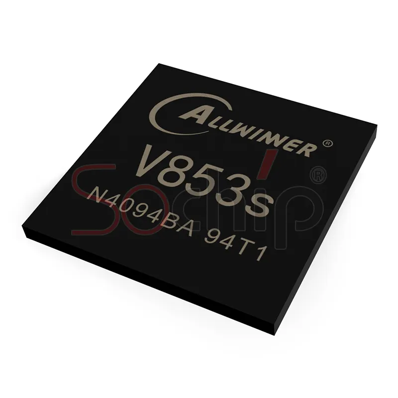 2024 ऑलविनर V853S AI चिप PMIC वाईफ़ाई ब्लू बूथ सेट लिनक्स सिप 128MB DDR BGA पैकेज