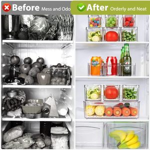 PET Plastic Injection Molded Environment-friendly Custom Logo 14-Piece Rectangle Modern Food Storage <b>Containers</b> Set Freshness - Product Image 6