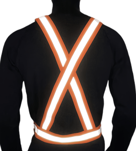 سترة عاكسة عالية الوضوح، سترات أمان قابلة للتعديل، أحزمة خفيفة الوزن للجري، عاكس للضوء لأعمال البناء - Product Image 4