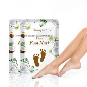 Maschera per piedi Spa Beauty Host cocco idratante profondo e riparazione maschere per i piedi di grandi dimensioni per la cura della pelle del piede calze - Product Image 1
