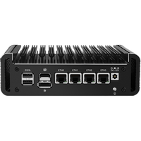 Mini PC Zynshiled 4LAN avec Intel N100, 4 cartes réseau 2.5G max. DDR5 32 Go de RAM M.2 NVMe HDMI 1.4 DP 1.4 TF pour Windows Linux