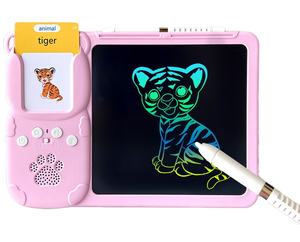 Tarjeta de Memoria Interactiva Portátil con Tablero de Dibujo y Escritura, Juguete Educativo con 112 Tarjetas, Funciona con Pilas, para Niños de 2 a 8 Años - Product Image 1