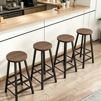 Tabouret de bar minimaliste moderne avec dossier, chaise haute de comptoir pour salons de thé, bars et cuisines domestiques