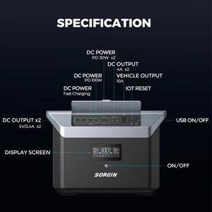 Station d'alimentation solaire portable Eco Flow Delta 2 2000w 3000w 5000w, station d'alimentation Lifepo4 - Product Image 1