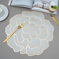 Nouveau 2025 – Tapis de table polyvalent en PVC style nordique, doré à chaud, 38 cm – Sous-verre anti-brûlure, support à fruits, tapis pour vase