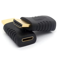 Adaptador Mini HDMI Hembra a HDMI Macho, Conector de Extensión de Audio y Video Full HD, Cable Extensor HDMI Macho a Hembra para Cámara