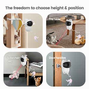 Jouet laser interactif intelligent pour animaux de compagnie, activé par <span class=keywords><strong>le</strong></span> mouvement, trajectoire aléatoire véritable, rechargeable, pour chats d'intérieur et chatons - Product Image 4