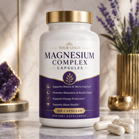 Capsules de complexe de magnésium OEM ODM pour la relaxation musculaire et nerveuse, le soutien du sommeil, marque privée, 60 capsules
