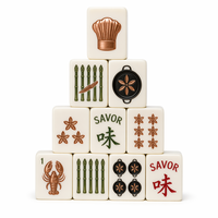 Coffret de Tuiles de Mahjong de Luxe 166 Pièces Marque Wowu, Personnalisé OEM, Écologique, en Acrylique Gravé, pour Cadeaux de Noël et de Fêtes Américaines, Idéal pour la Famille