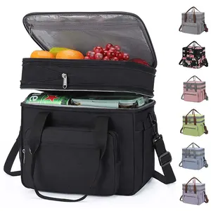 Oxford Custom Lunch Cooler Bag Thermal Insulated Non Woven Cooler Tote Bag With Strap Beach Picnic Work Cooler Bag For Adults