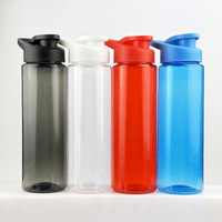 Chine plastique bouteille 700ml Portable bouteille d'eau paille Transparent clair large-bouche étanche conception pour sport stanley tasse