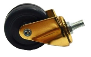 Leichte schwarze pp Gummi goldene Halterung Gabel Möbel Luxus Stil Lenk rolle Rolle - Product Image 5