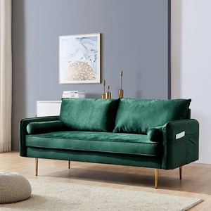 Bán buôn phòng khách <span class=keywords><strong>sofa</strong></span> khung gỗ vải nhung <span class=keywords><strong>KD</strong></span> <span class=keywords><strong>sofa</strong></span> couch với chân vàng - Product Image 5