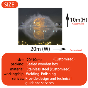 Fontaine à rideau d'eau grand format tendance pour sites touristiques, écran d'eau au design moderne, spectacle de film aquatique pour sites touristiques - Product Image 3