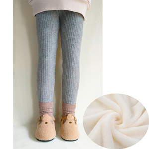 Pantalon en coton pour tout-petits, couleur unie, bas <span class=keywords><strong>chaud</strong></span> pour bébé fille, leggings chauds pour enfants - Product Image 6