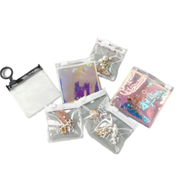 Sac sous vide recyclable en PVC dépoli avec fermeture éclair, logo personnalisé imprimé, sérigraphie, conception artistique gratuite, pour rangement de bijoux et cadeaux