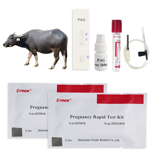 Kit de test rapide vétérinaire pour animaux Bandelette de test de grossesse bovine pour vache PAG test de grossesse sur sang total bovins - Product Image 1