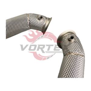 Collecteur d'échappement catalyseur haute performance en acier inoxydable 304 Vortex pour Aston Martin DBX 4.0T V8 2020-2025 avec bouclier thermique sans voyant d'avertissement (CEL) - Product Image 4