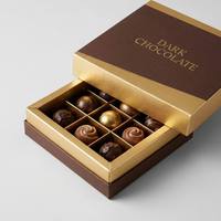 Boîtes cadeaux en carton rigide avec couvercle et base pliables, personnalisées avec logo, pour chocolats