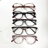 Montures de lunettes unisexes tendance en acétate à monture complète avec motifs unis/à rayures/floraux pour la protection des yeux, la lecture et l'utilisation sur ordinateur