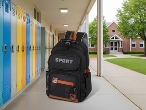 Kids <b>Backpack</b> 18 In Sport Style Multiple Pockets <b>School</b> Use Unisex Polyester Material - Product Image 2