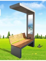 Boîte de banc de rue de jardin smart city produit solaire à énergie solaire détails intelligents ensemble de bancs de table de jardin