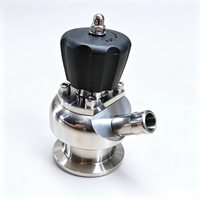 Vanne d'échantillonnage aseptique manuelle hygiénique à port unique pour tuyau, en acier inoxydable SS316L, type Tri-Clamp, pour l'industrie alimentaire, pharmaceutique et brasserie