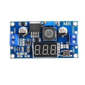 LM2596โมดูลสเต็ปดาวน์ DC-DC แบบปรับได้พร้อมโวลต์มิเตอร์จอแสดงผลแบบดิจิตอลและสวิตช์ปุ่มสีแดง - Product Image 3