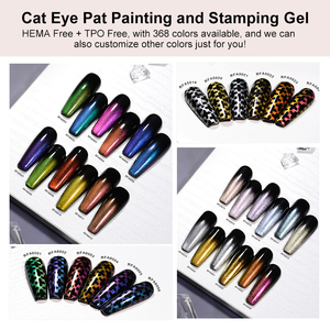 R S Nail Gel de transfert pour peinture et estampage effet œil de chat, <span class=keywords><strong>Vernis</strong></span> gel œil de chat sans HEMA, Gel Pat Pat pour estampage et <span class=keywords><strong>poudre</strong></span> dégradée - Product Image 3